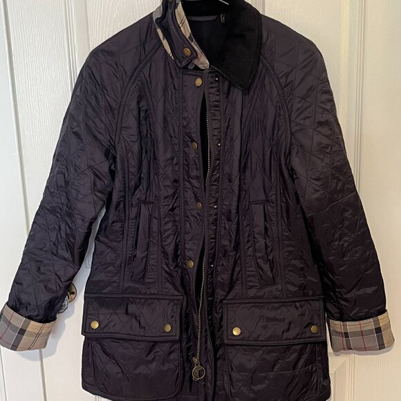 Barbour Beadnell Polarquilt Jacket (Women's Size US 6), Navy/Navy - Picture 2 of 9